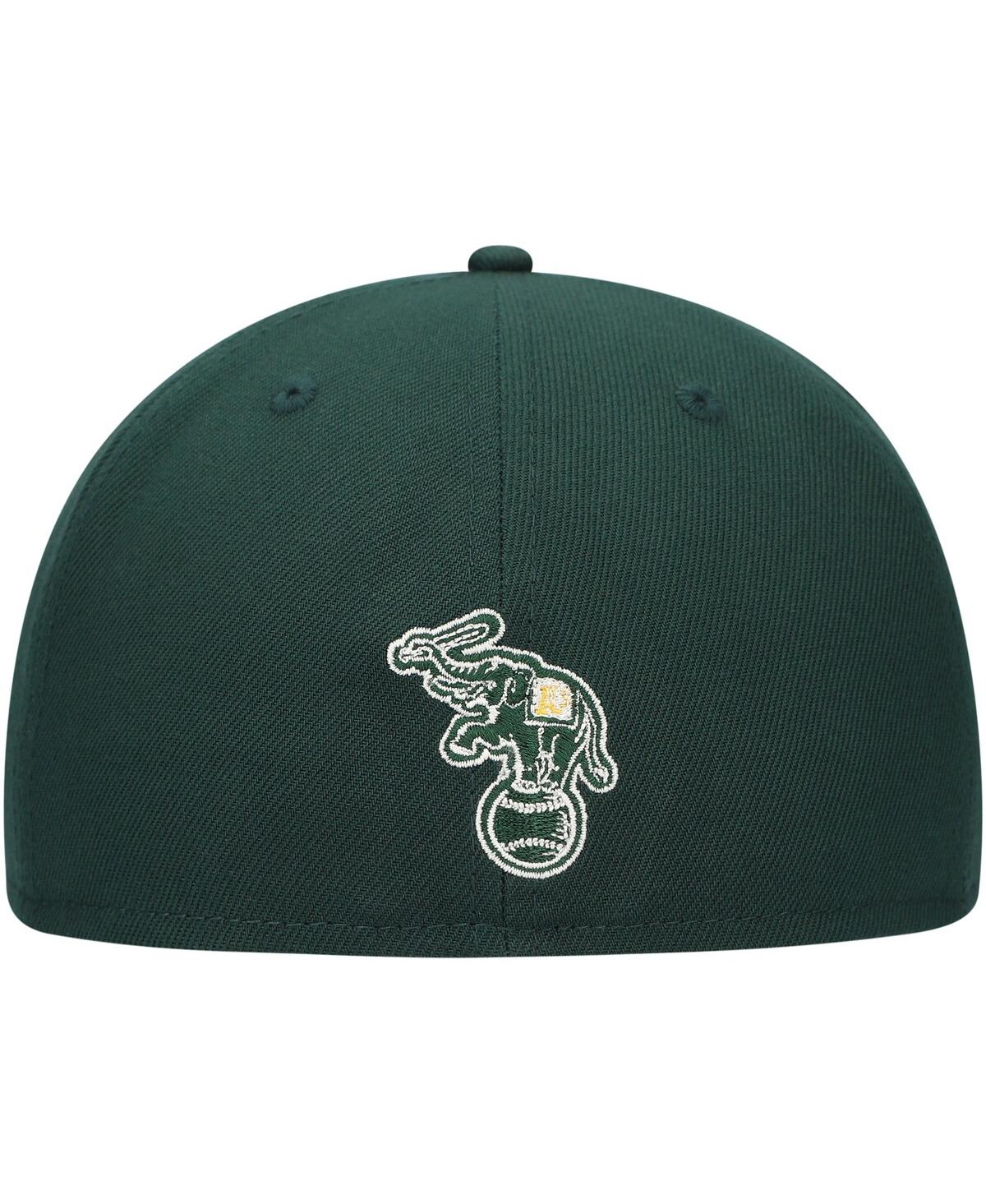 New Era Men'sOakland Athletics Shadow Logo 59FIFTY Fitted Hat - Green