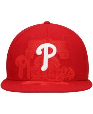 Men's Red Philadelphia Phillies Shadow Logo 59FIFTY Fitted Hat