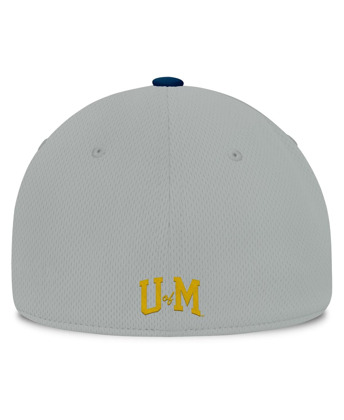Top Of The World Men's Gray/navy Michigan Wolverines Mick Flex Hat In Gray,navy