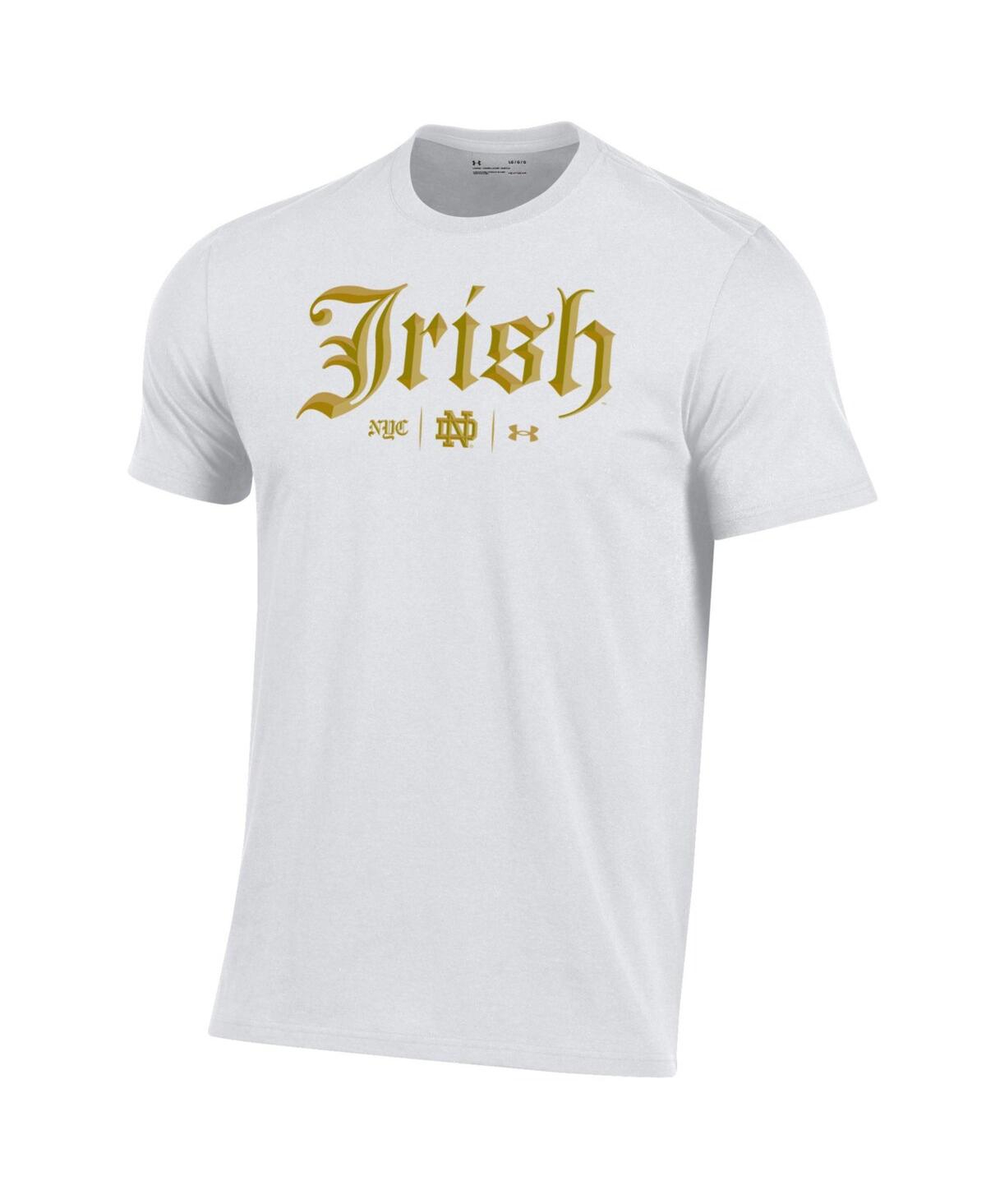 Under Armour Men s White Notre Dame Fighting Irish 2024 Shamrock Series Performance T Shirt White Smart Closet