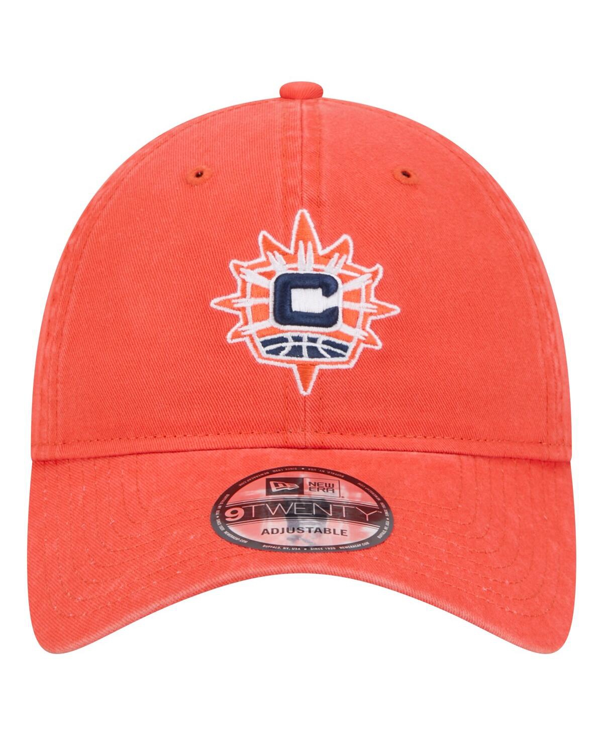 New Era Men's And Women's Orange Connecticut Sun Core Logo 9twenty Adjustable Hat In Orange