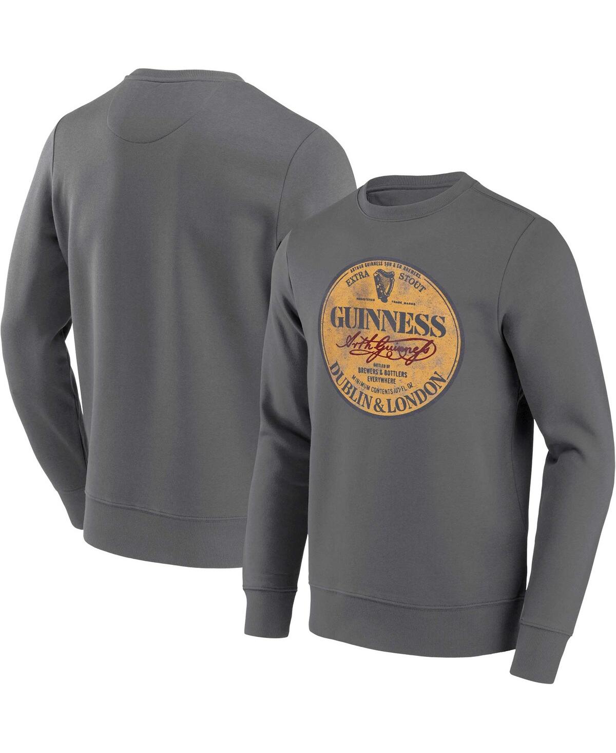 Shop Philcos Men's And Women's Guinness Charcoal Graphic Pullover Sweatshirt