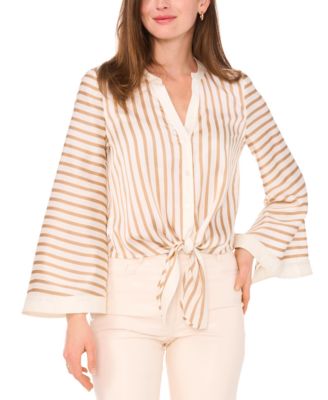Vince Camuto - Women's Striped Tie-Front Blouse