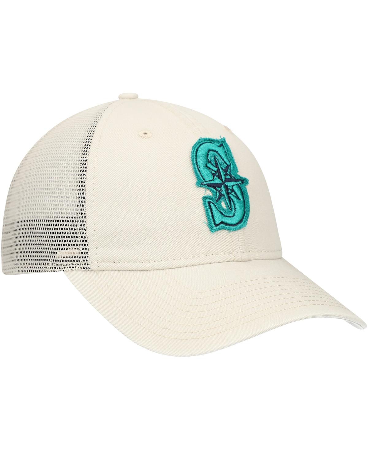 NEW ERA MEN'S STONE SEATTLE MARINERS GAME DAY 9TWENTY ADJUSTABLE TRUCKER HAT 