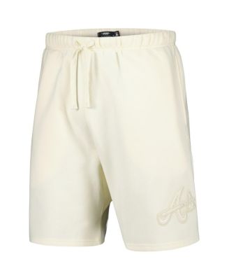 Men's Cream Atlanta Braves Neutral Fleece Shorts