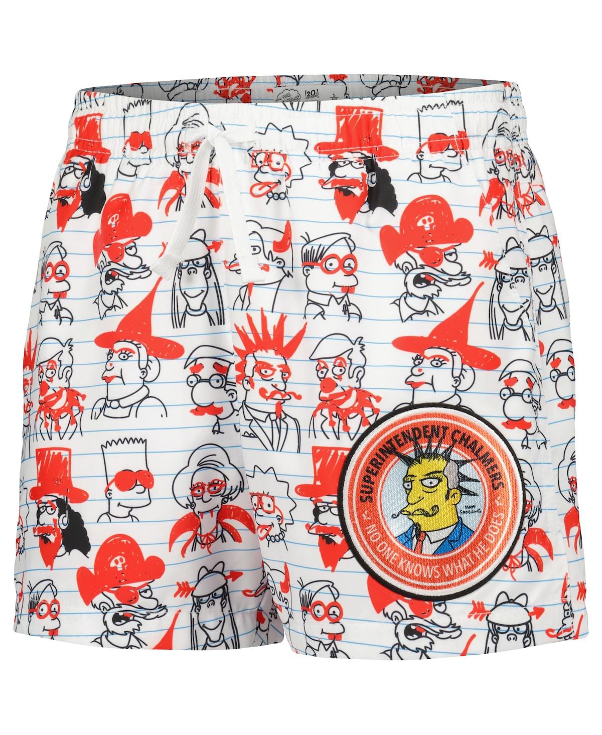 Freeze Max Big Boys And Girls White The Simpsons Bart School Doodles Shorts In White,red