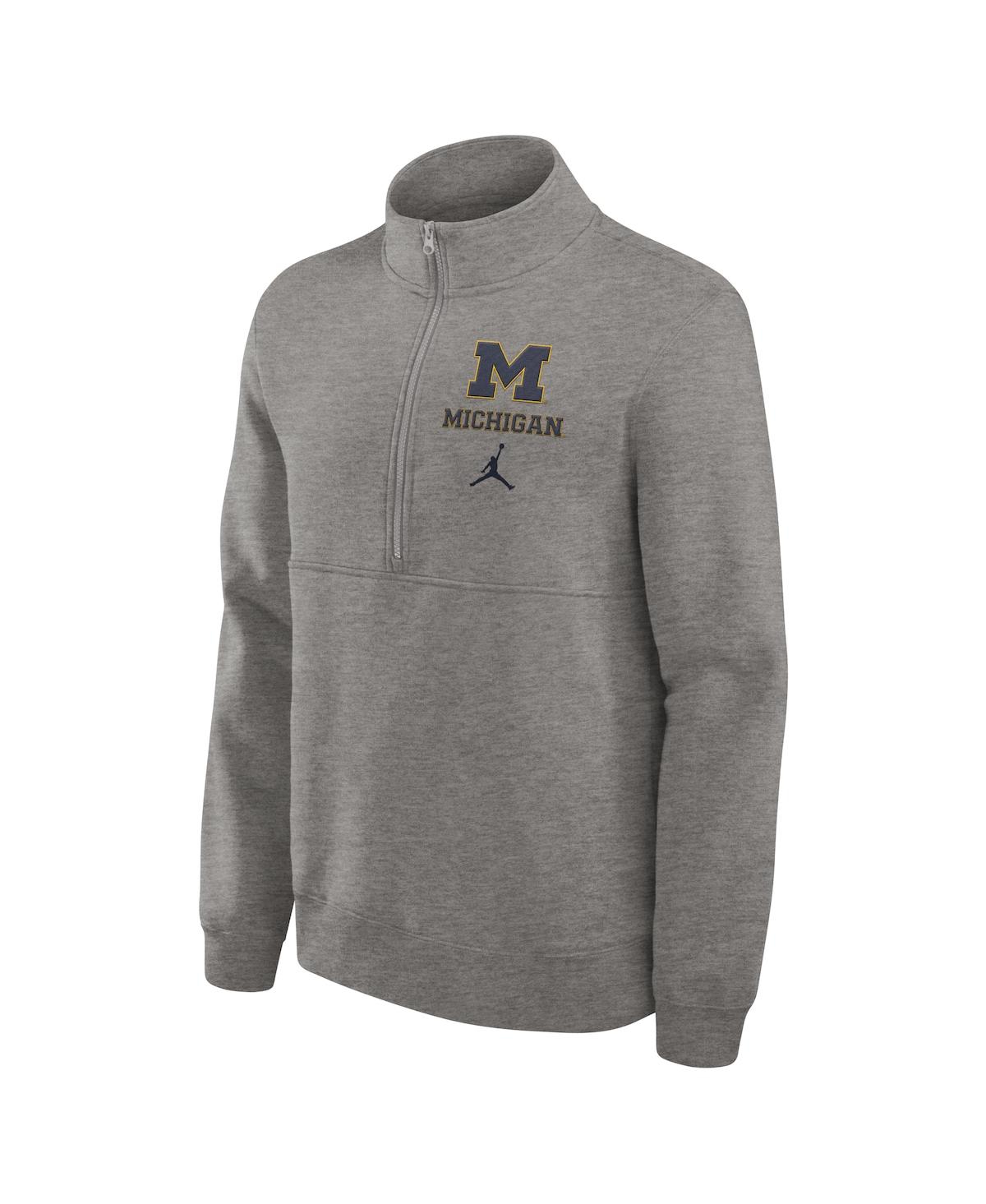 JORDAN MEN'S MICHIGAN WOLVERINES PRIMETIME CLUB HALF-ZIP SWEATSHIRT 