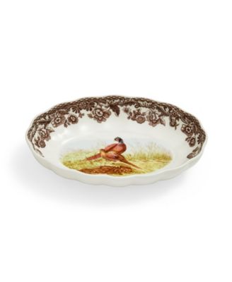 Woodland Pheasant Oval Fluted Dish, Set of 2