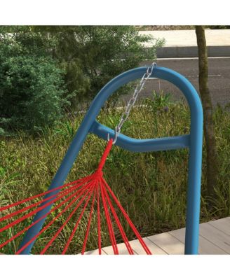 Adjustable Steel Hammock Stand for 9-14ft Hammocks in Blue
