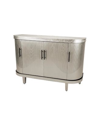 Simplie Fun Curved Sideboard Console Table with Adjustable Shelves