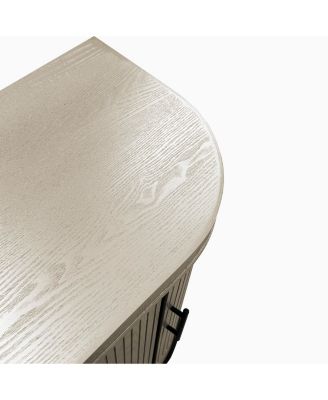 Simplie Fun Curved Sideboard Console Table with Adjustable Shelves