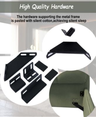 Streamdale Queen Upholstered Platform Bed with Backrest and Solid Legs