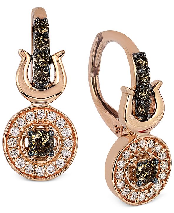 Le Vian Chocolatier® Chocolate and White Diamond Drop