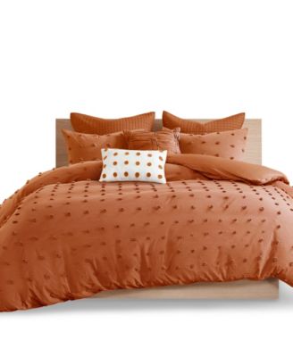 Brooklyn Jacquard Cotton 7-Pc. Duvet Cover Set, Full/Queen