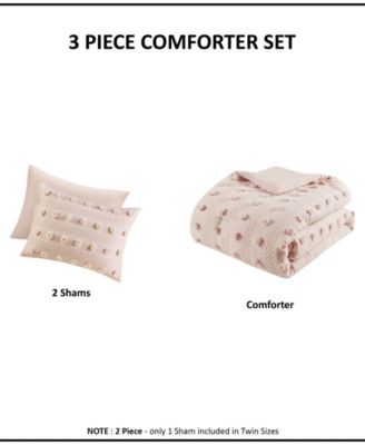 Intelligent Design Lucy Clip Jacquard 3-Piece Comforter Set, King/California King