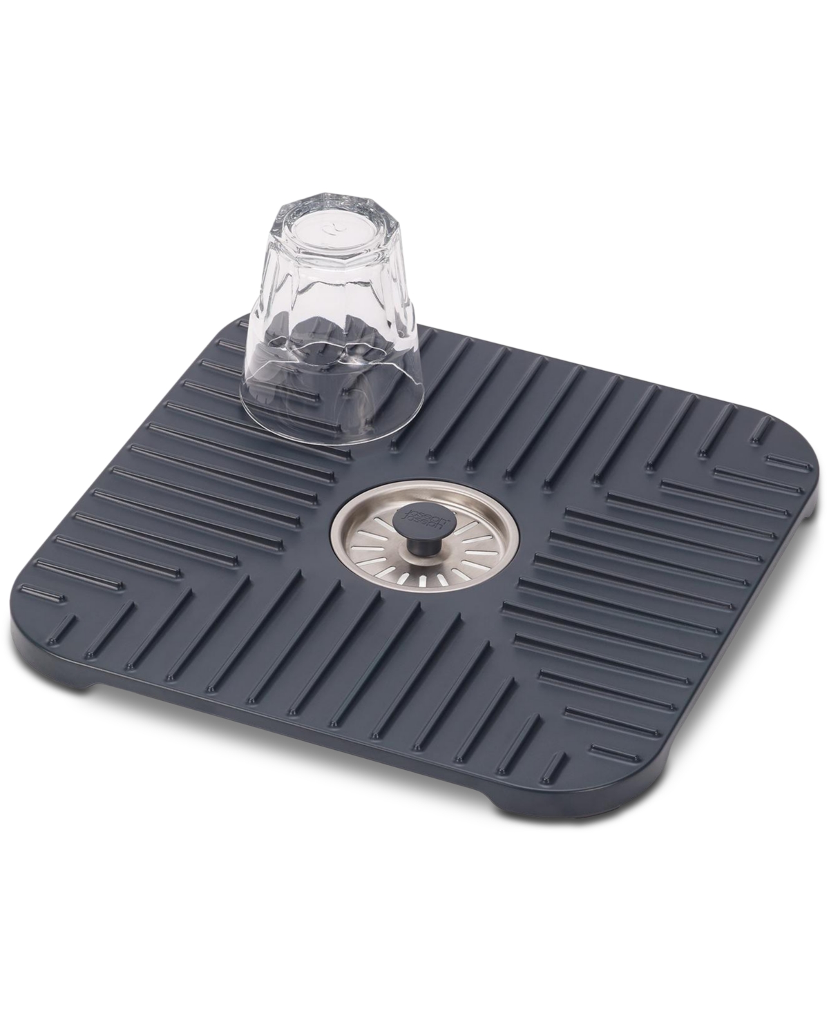 Joseph Joseph Sinkshield Sink Protecting Mat With Draining Plug In Grey