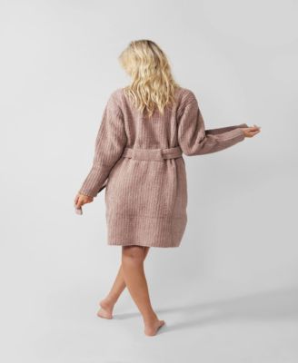 Snug Ribbed Cardigan Robe