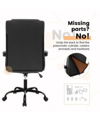 1 Pc Black Thick Headrest Cushion High-Back Ergonomic Executive Chair – Office Chair