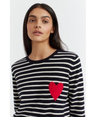 Women's Breton Heart Wool & Cashmere Sweater