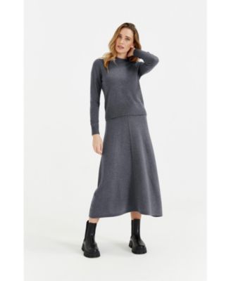 Women's Wool & Cashmere Cropped Sporty Sweater