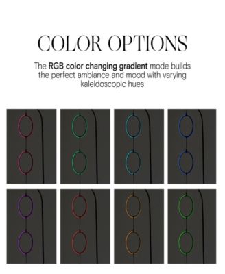 Nova RGB 74" Customizable LED Floor Lamp with Hanging Ring Lights and Color Changing Function