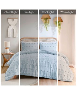 Lucy Clip Jacquard 3-Piece Comforter Set, Full/Queen