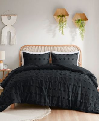 Lucy Clip Jacquard 3-Piece Comforter Set, Full/Queen