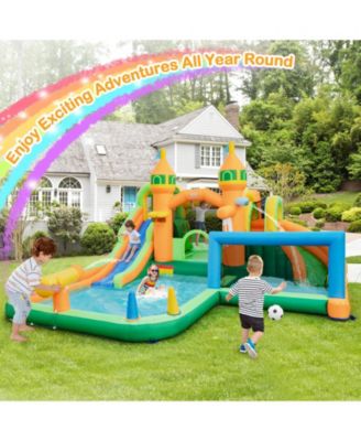Kids Inflatable Water Slide for Yard Lawn with 735W Blower