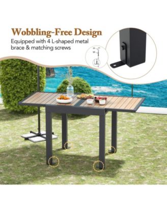 31.5-63 Inches Extendable Patio Table for 4-6 People