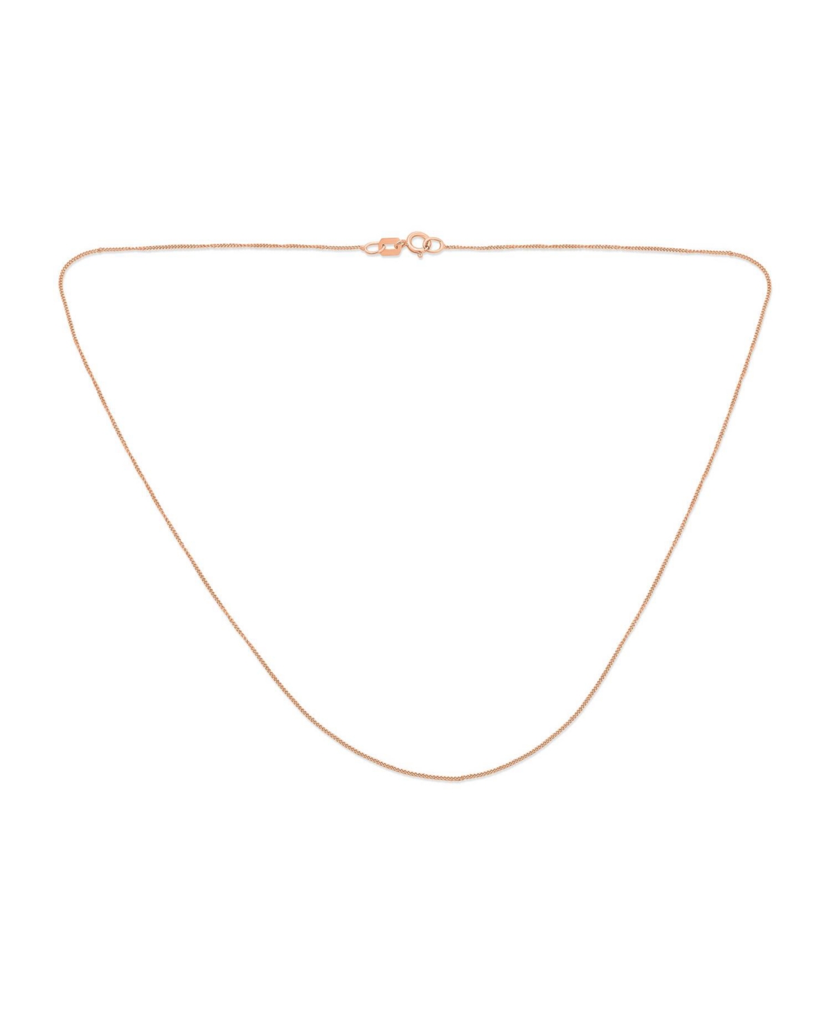 Bling Jewelry Ultra Thin 018 Gauge 0.5MM Thin14K Yellow WhiteRolo Curb Cable Chain Necklace For Women Inch - Rose gold