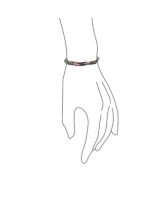 Natural Stone Tiny Ombre Beads Stretch Bracelets Stackable Set of 3 Strands