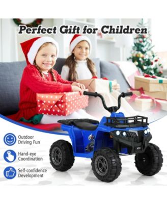 6V Kids Ride On Electric ATV with LED Headlights and MP3 Player-Pink