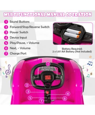 6V Kids Ride On Go Cart with Remote Control and Safety Belt-Red