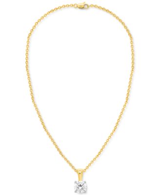 2-Pc. Set Lab Grown Diamond Pendant Necklace & Matching Stud Earrings (1 ct. t.w.) in Sterling Silver or 14k Gold-Plated Sterling Silver