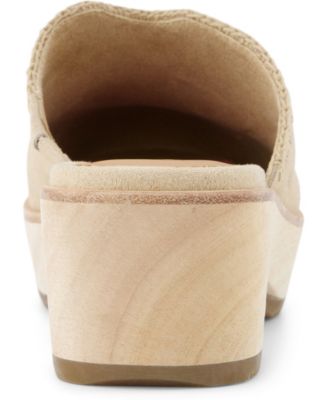 Women's Addison Suede Wood Mule Clog