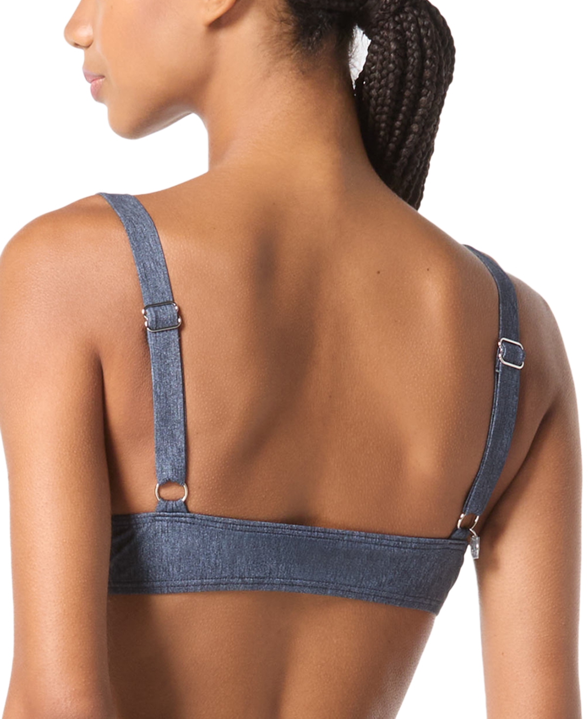 MICHAEL KORS MICHAEL MICHAEL KORS WOMEN'S GROMMET SCOOP NECK BIKINI TOP 