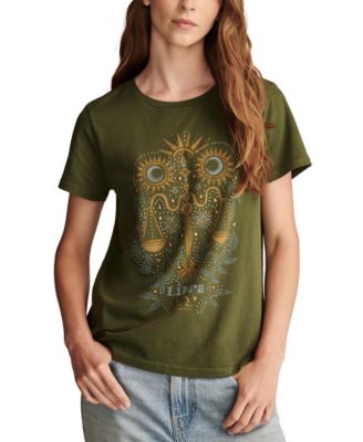 Lucky Brand - Women's Libra Scales Studded Classic T-Shirt