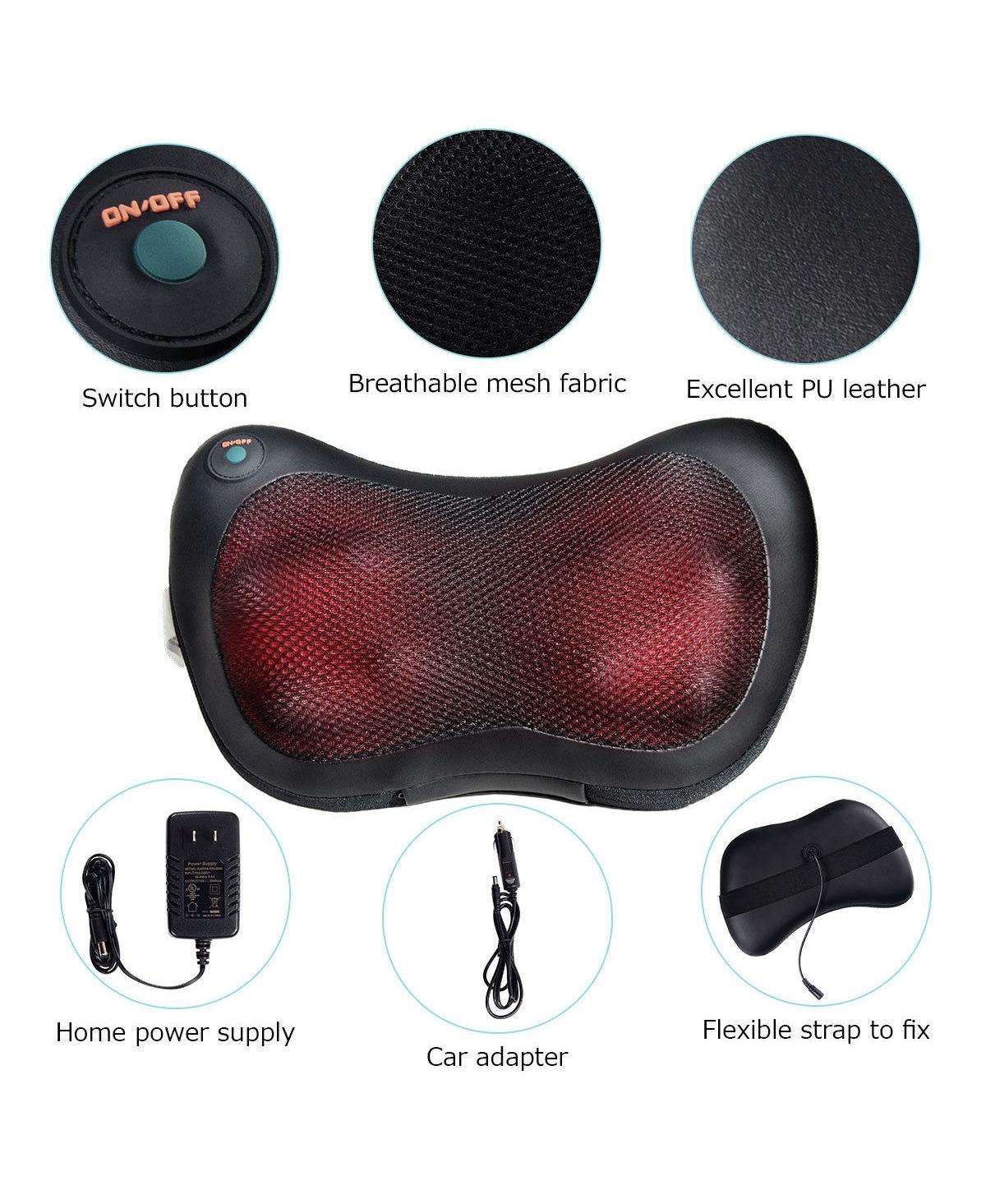 Sugift Shiatsu Pillow Massager with Heat Deep Kneading for Shoulder Neck and Back