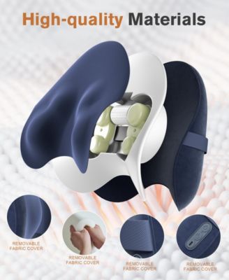 3D Shiatsu Massage Cushion Heat Therapy Neck and Shoulder Massager with Memory Foam