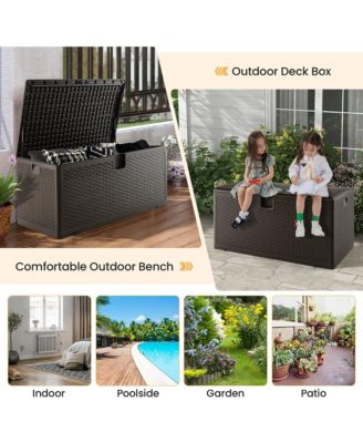 Patio Deck Box Outdoor Waterproof Storage Container for Tools Toys