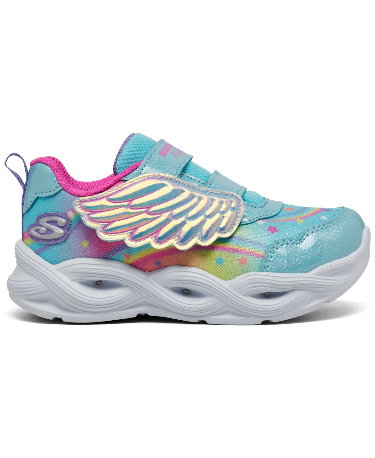Skechers Toddler Girls S Lights: Twisty Glow Light-Up Fastening Strap Casual Sneakers from Finish Line