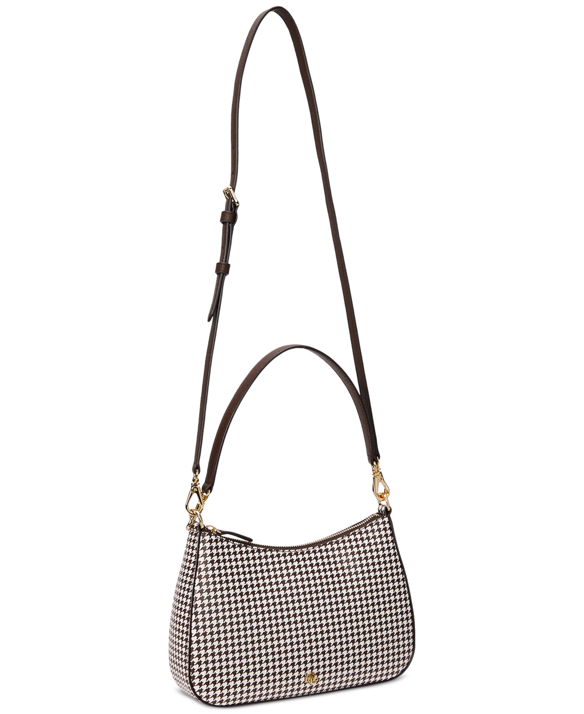 Lauren Ralph LaurenLeather Small Danni Bag - Houndstooth