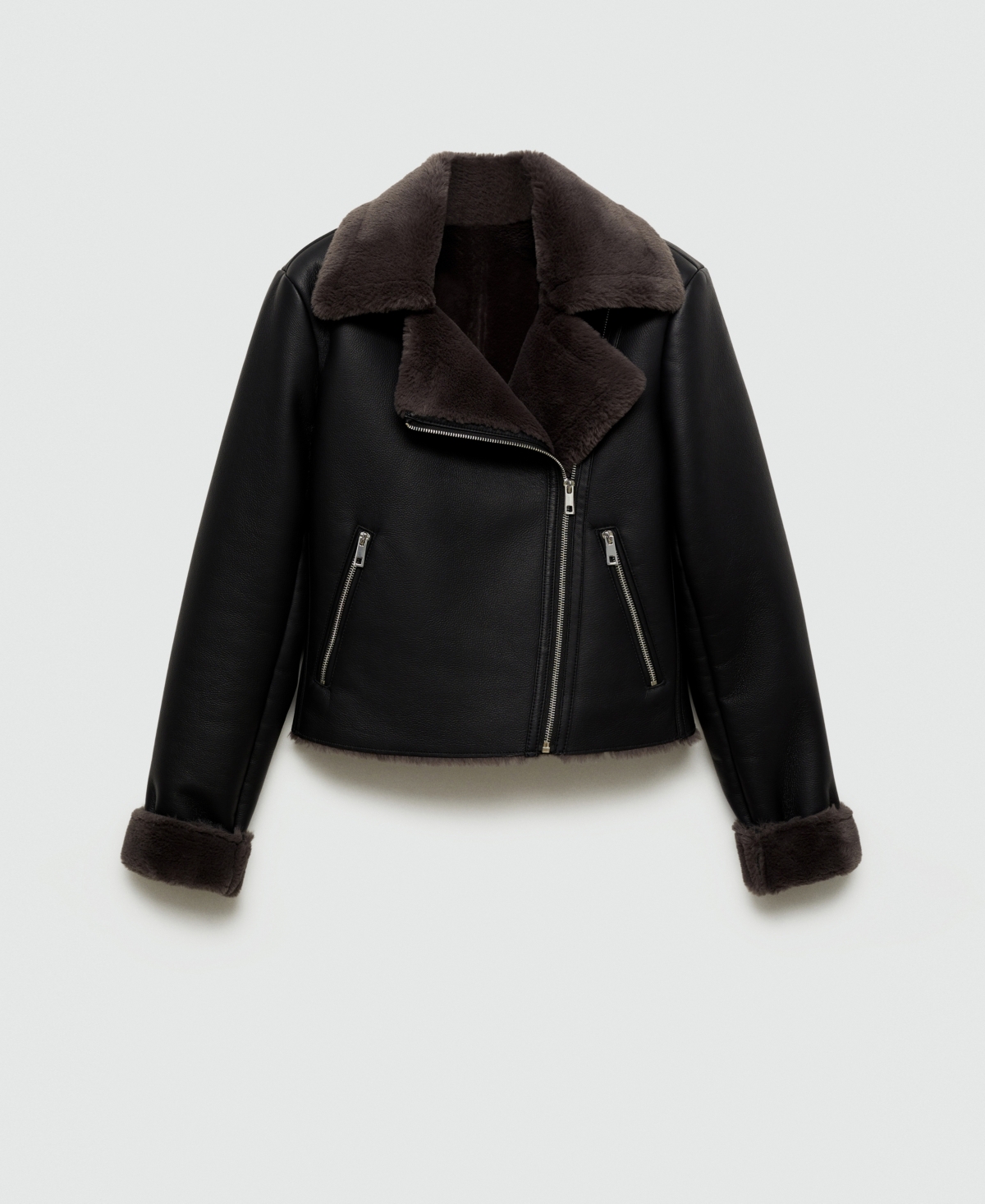 Mango Women's Faux Shearling-Lined Jacket