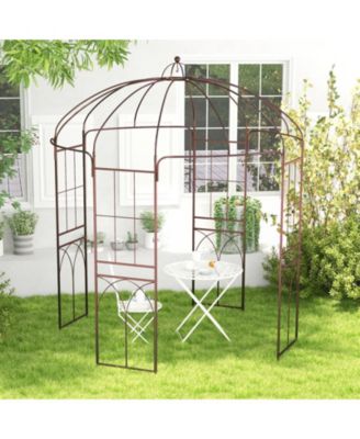 8.4 x 7 Feet Wide Birdcage Shape Garden Arbor