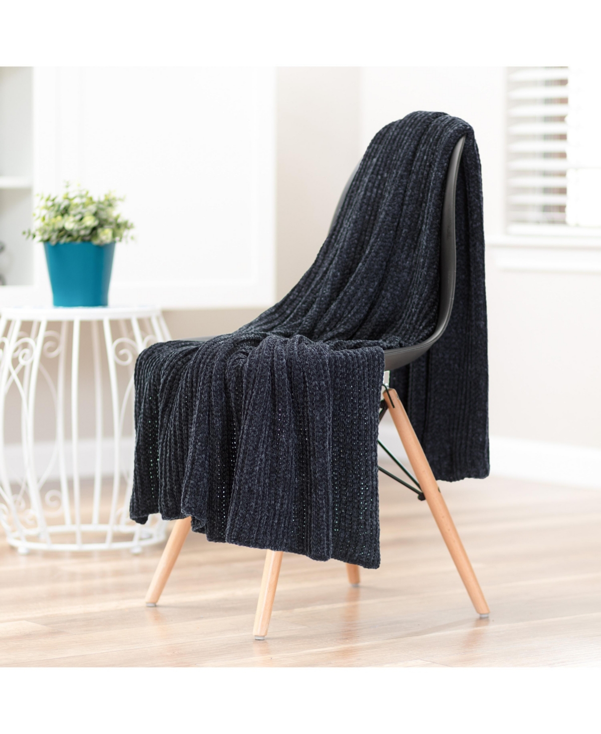 Chanasya Premium Knit Chenille Blanket - Soft, Plush Decorative Blanket - 50