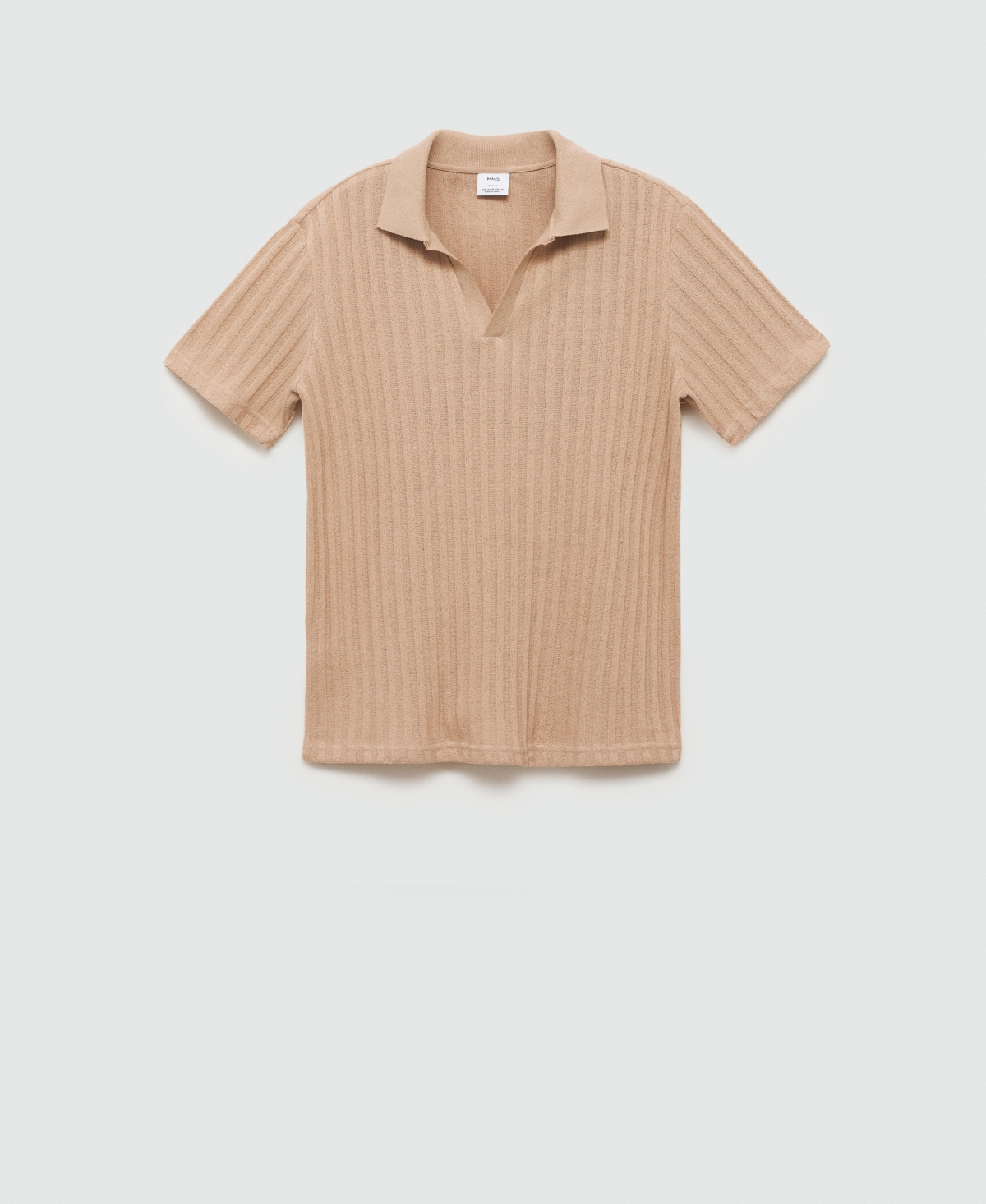 Mango Men's Ribbed Cotton Polo Shirt