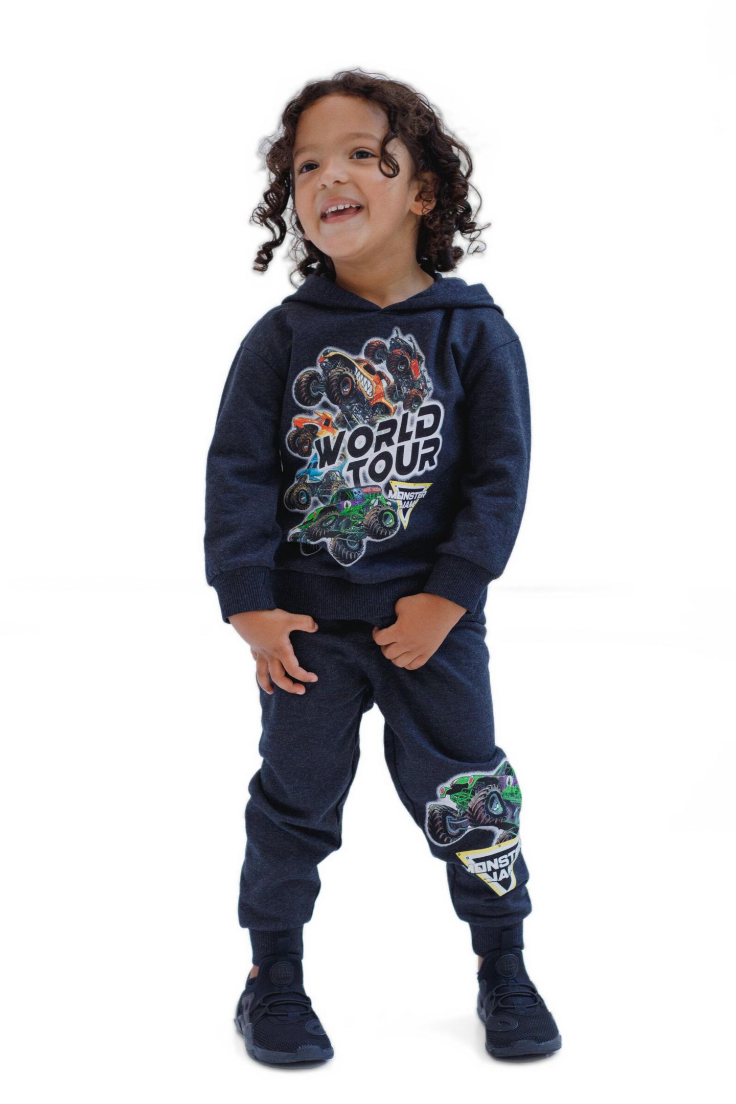Комплект Monster Jam Fleece 2-Piece Hoodie and Pants Set для мальчиков-малышей, цвет: Угольный меланжевый — фото 8