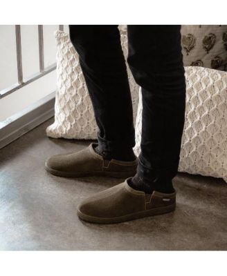 Men's Matt Printed Berber Suede Clog Slippers