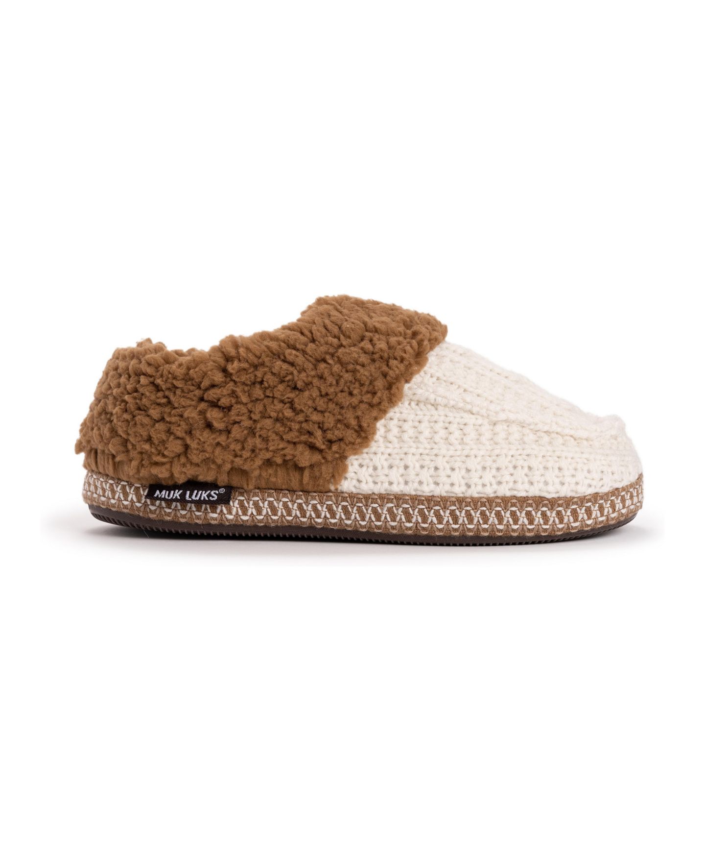 Женские тапочки MUK LUKS Moselle Slippers, цвет: Слоновая кость — фото 3