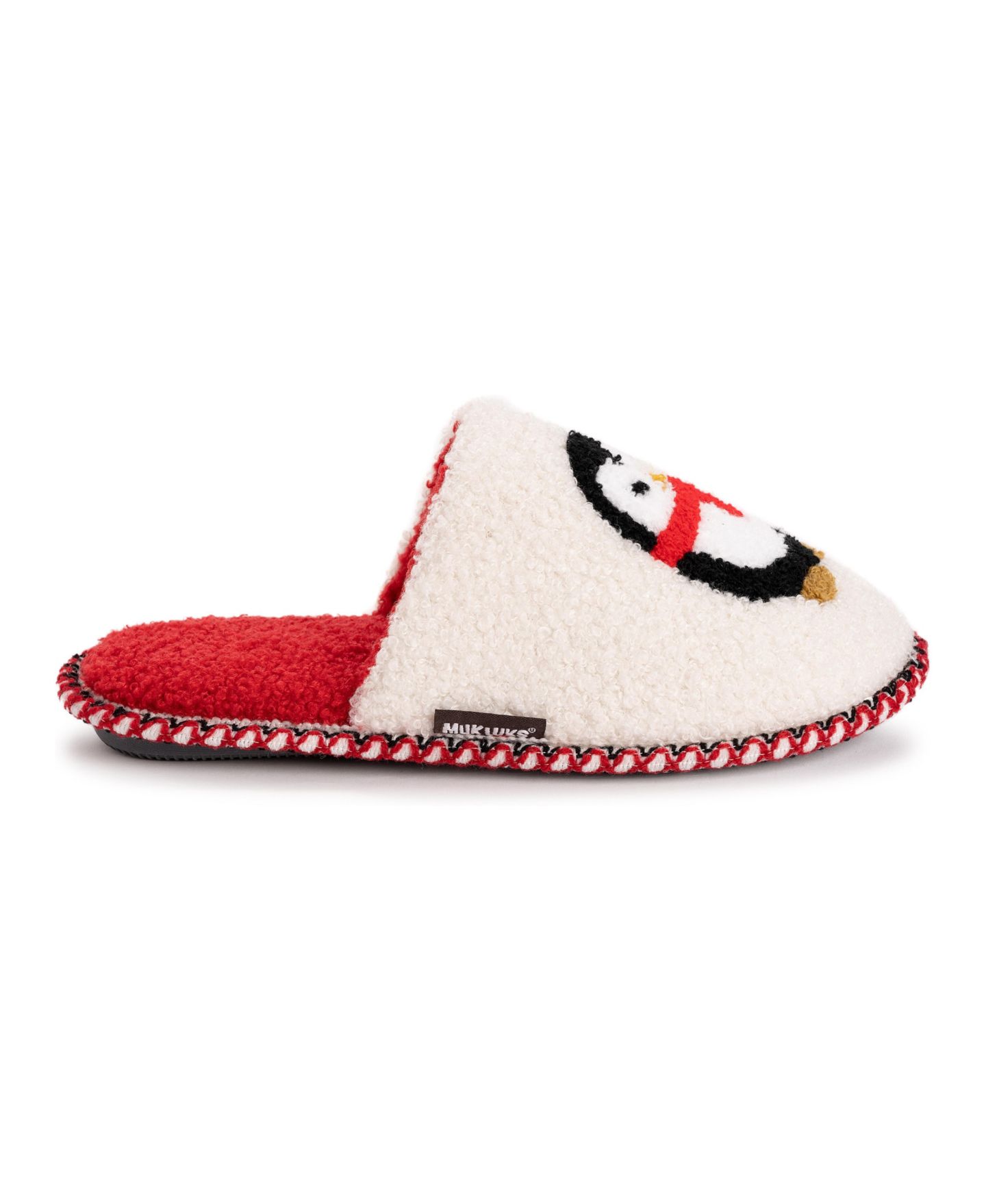 Женские тапочки MUK LUKS Novelty Winter Scuff Slipper, цвет: Penguin — фото 2